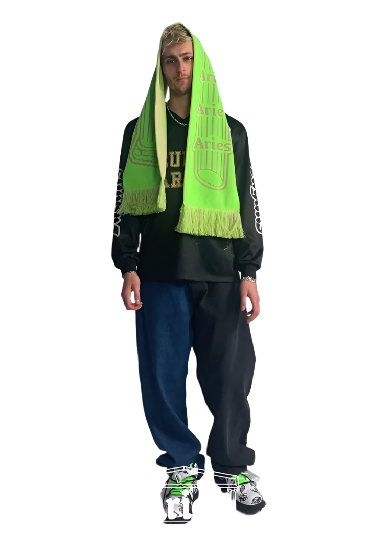 Column Scarf / ARIES / FLUORO GREEN