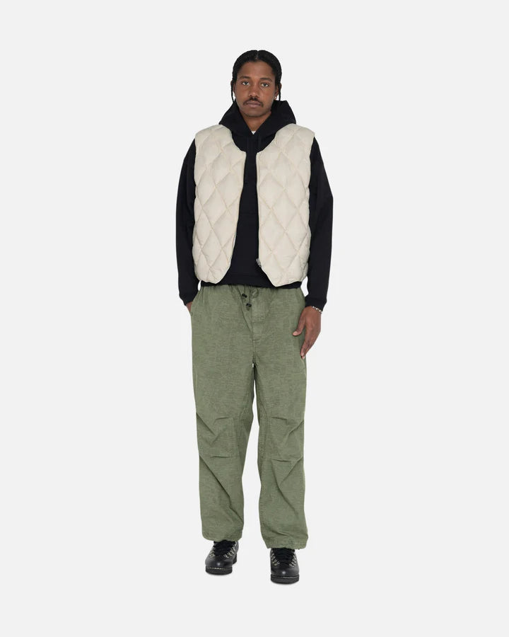 REVERSIBLE QUILTED VEST / STUSSY / CREAM
