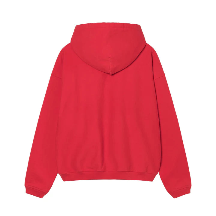 RELAXED OVERSIZED HOODIE / STUSSY / RED